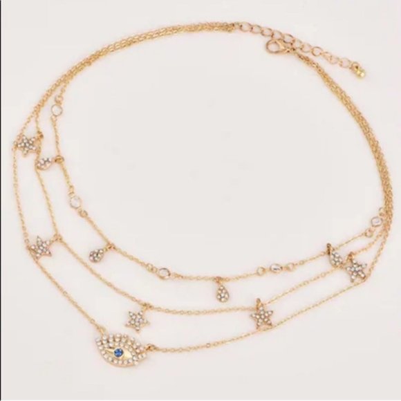 All Seeing Eye Layered Necklace - Picture 3 of 3